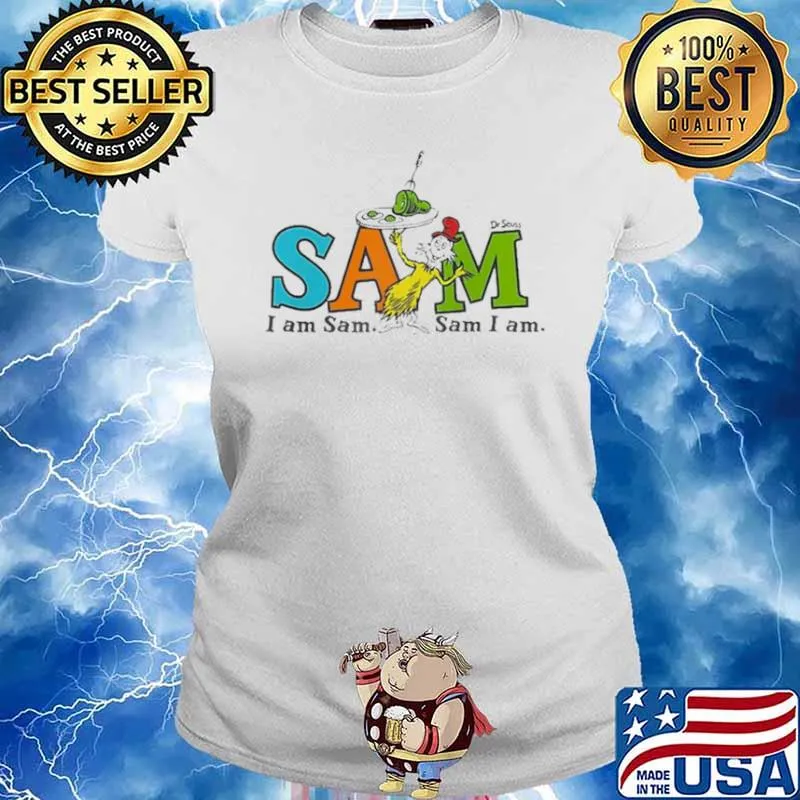Dr. Seuss Green Eggs And Ham Sam Raglan Baseball Shirt Ladies tee