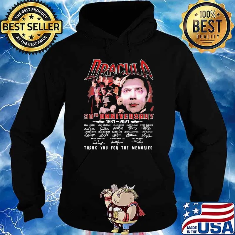 Dracula 90th Anniversary 1931 2021 Thank You For The Memories Signature Shirt Hoodie