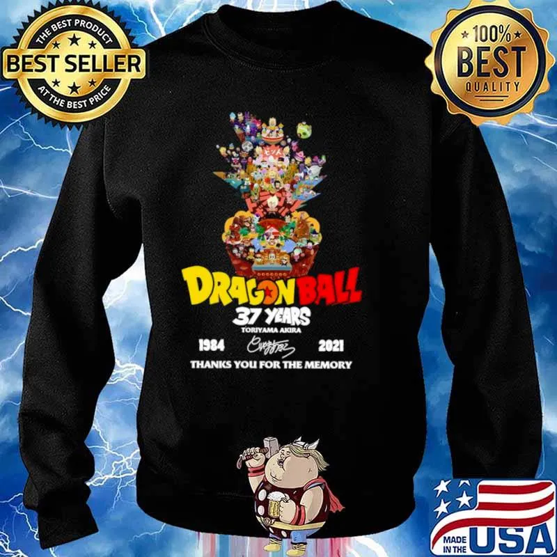 Dragon Ball 37 Years Toriyama Akira 1984 2021 Signature Thanks You For The Memories Sweater