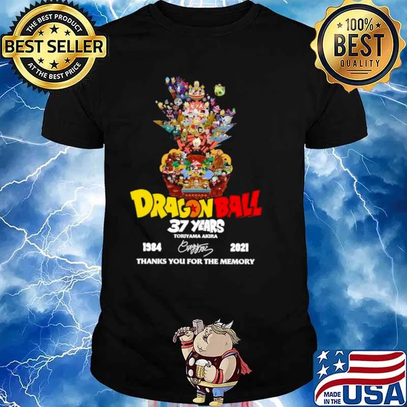 Dragon Ball 37 Years Toriyama Akira 1984 2021 Signature Thanks You For The Memories shirt