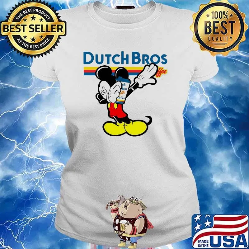 Dutch Bros Coffee Mickey Mouse Disney Shirt Ladies tee