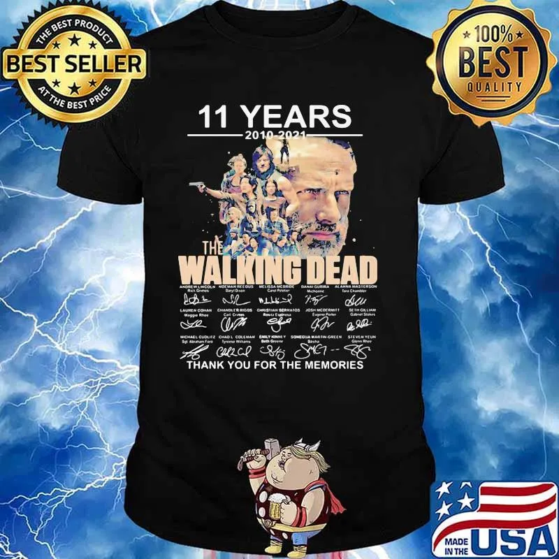 11 Years 2010 2021 The Walking Dead Thank You For The Memories Signature Shirt