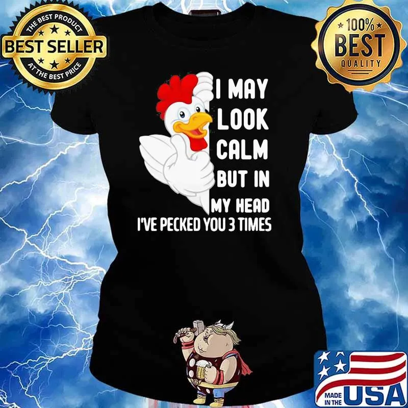 Excited Look In My White Chicken 9 Shirt Ladies tee