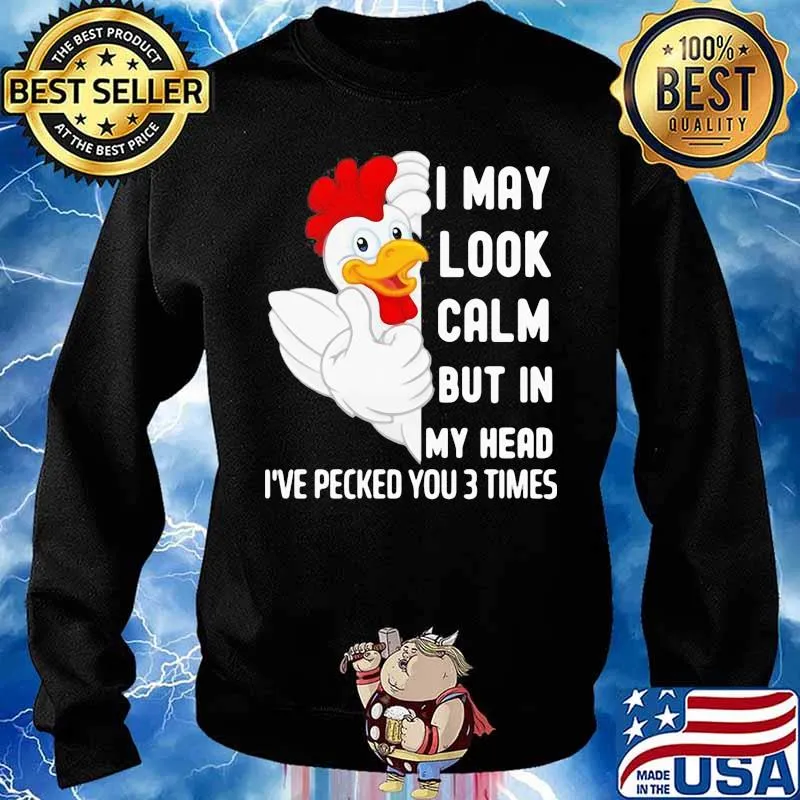 Excited Look In My White Chicken 9 Shirt Sweater
