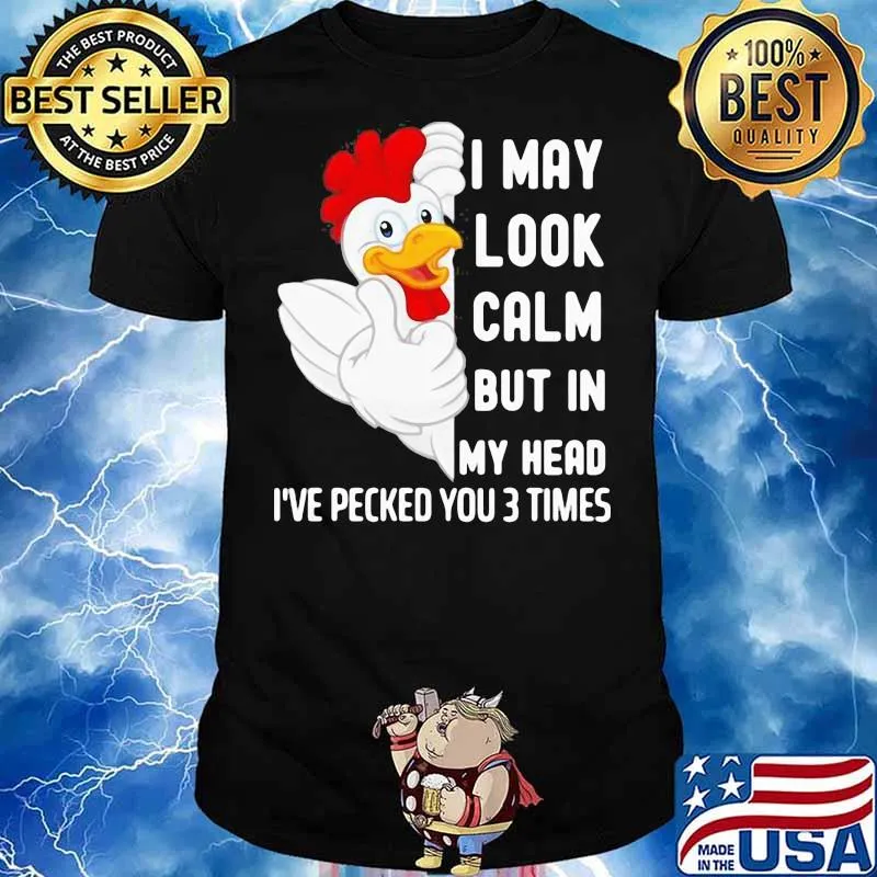 Excited Look In My White Chicken 9 Shirt
