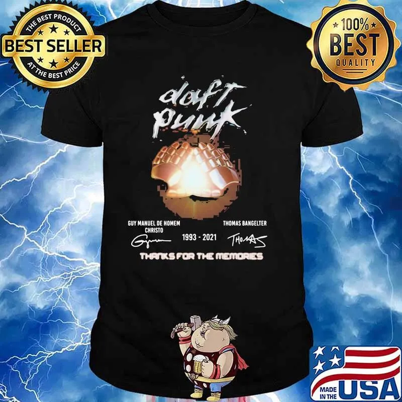 Daft Punk 1993 2021 Thanks For The Memories Signature Shirt