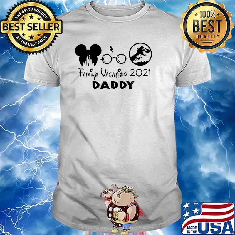 Family Vacation 2021 Daddy Mickey Mouse And T Rex Shirt