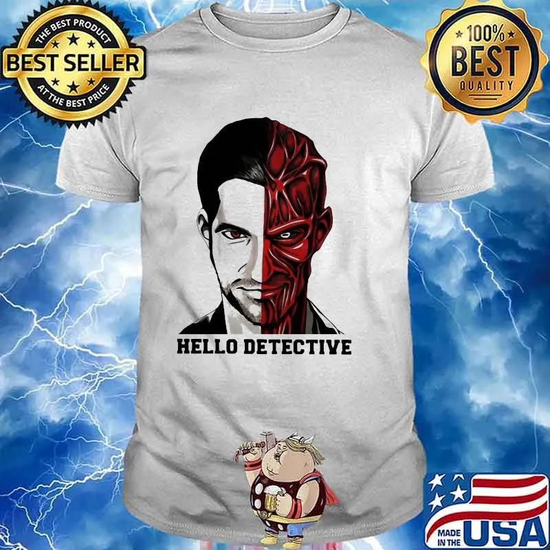Fancy Hello Detective Men And Evil One Person Horror Shirt
