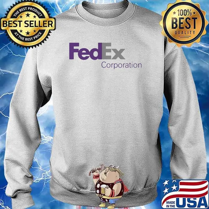 Fedex Corporation Logo Purple Shirt Sweater