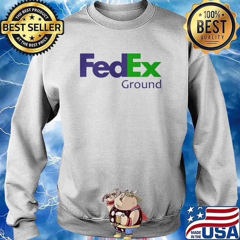 Fedex Ground Logo Blue Green Shirt Sweater