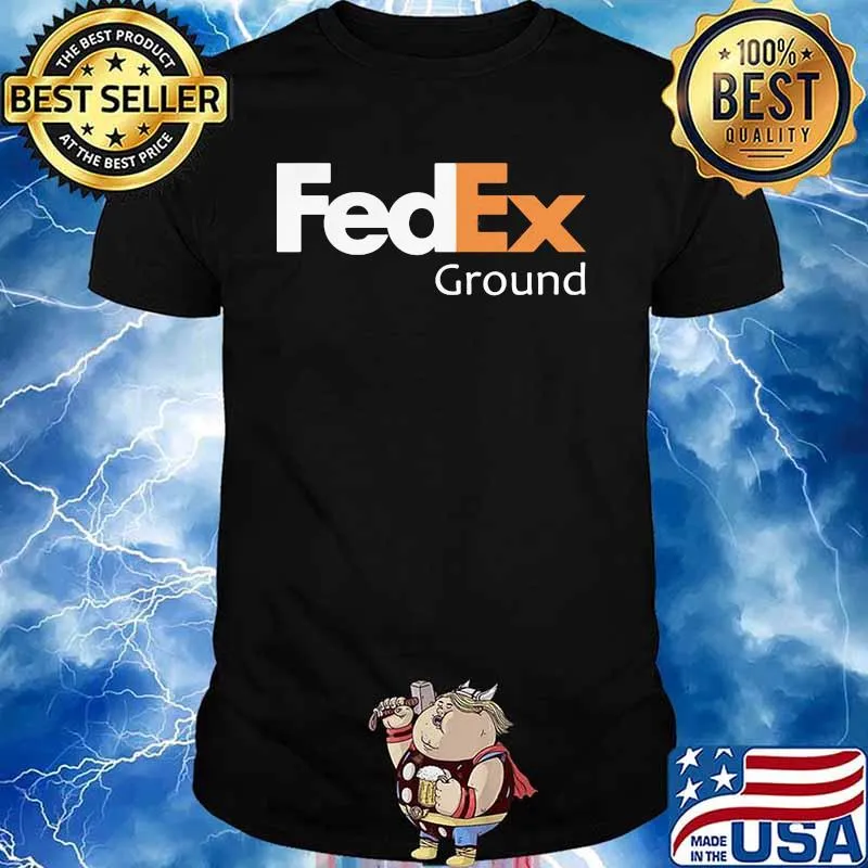 Fedex Ground Logo White Orange Shirt