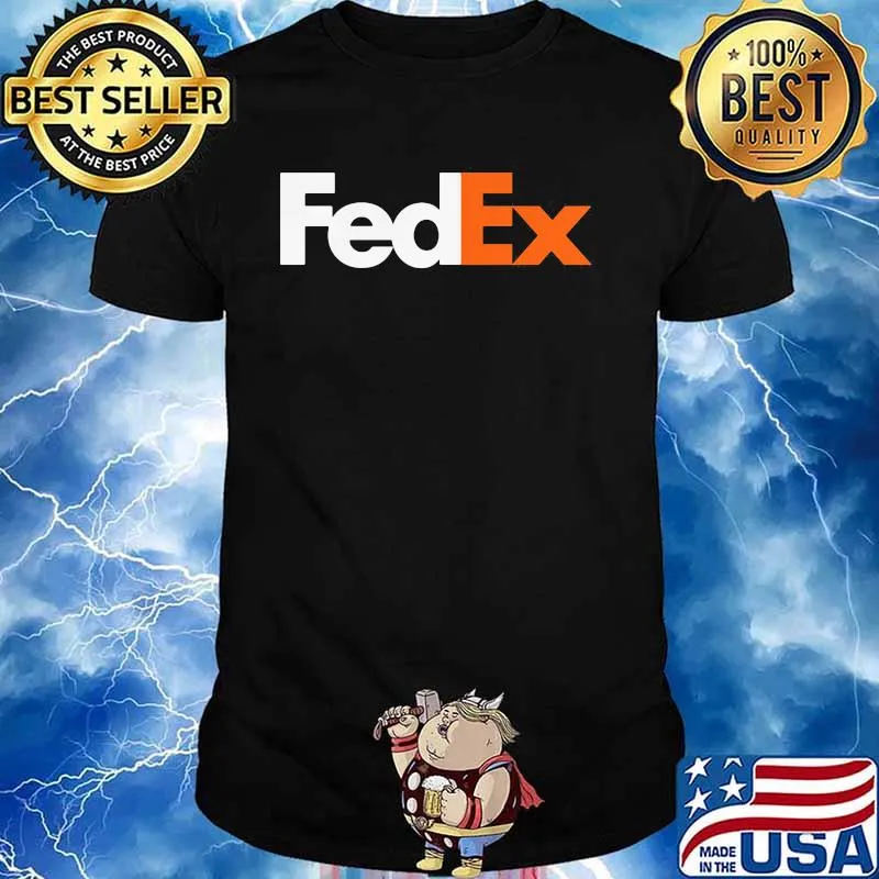 Fedex Logo White Orange Shirt