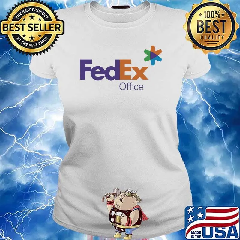 Fedex Office Logo Purple Orange Shirt Ladies tee