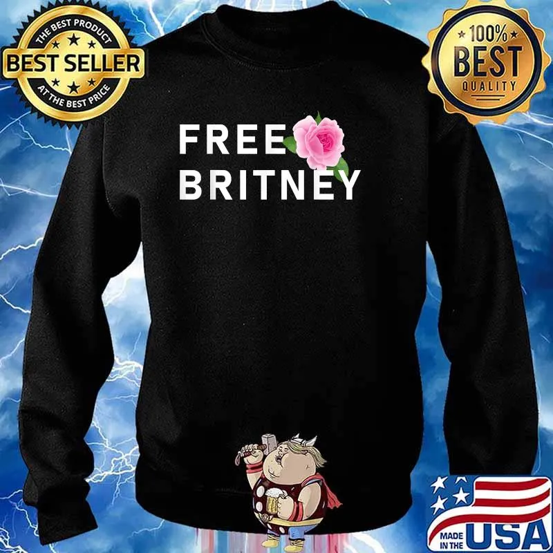 Free Britney with a pink Rose Shirt Sweater