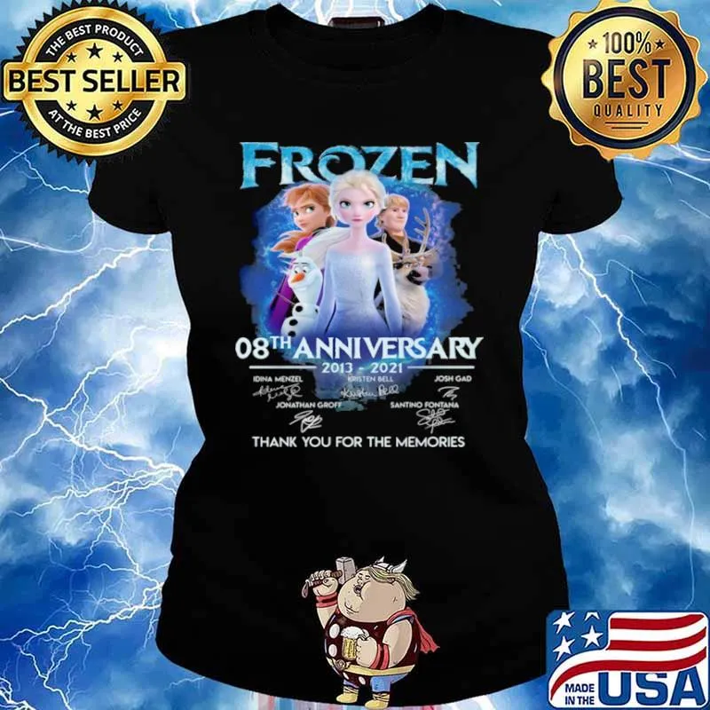 Frozen 08th Anniversary 2013 2021 Signatures Thank You For The Memories Shirt Ladies tee