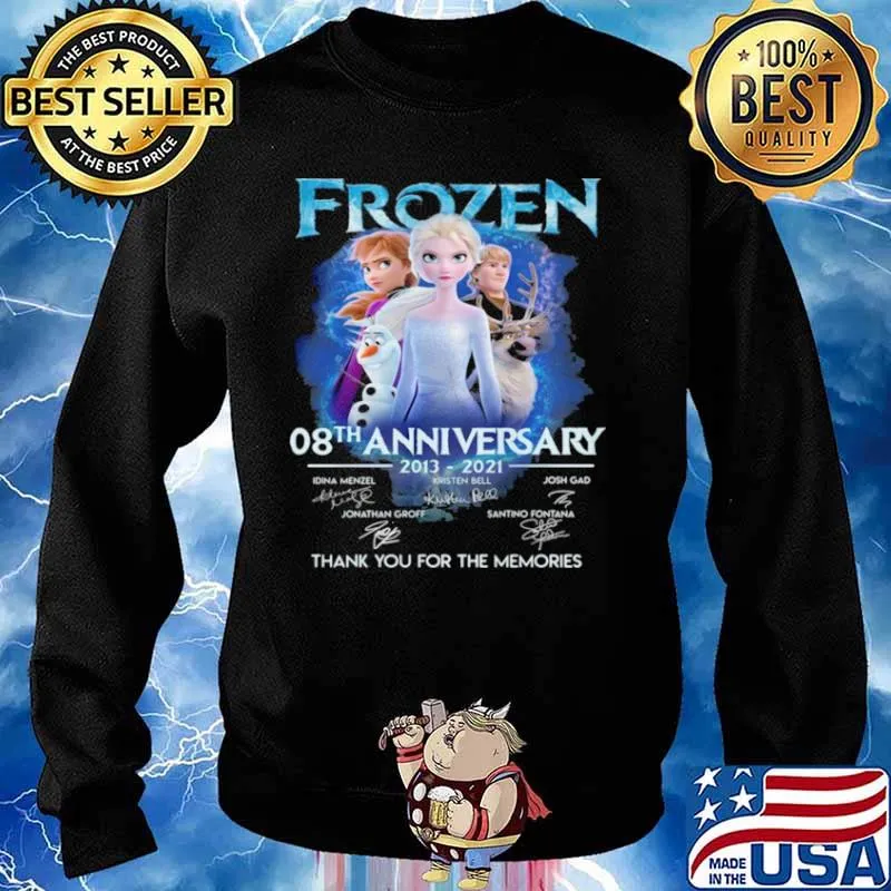 Frozen 08th Anniversary 2013 2021 Signatures Thank You For The Memories Shirt Sweater