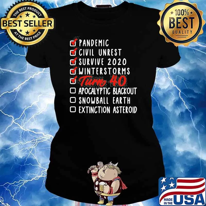 Funny 40Th Birthday Gift 40 Years Anticipating Checklist Shirt Ladies tee