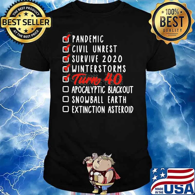 Funny 40Th Birthday Gift 40 Years Anticipating Checklist Shirt