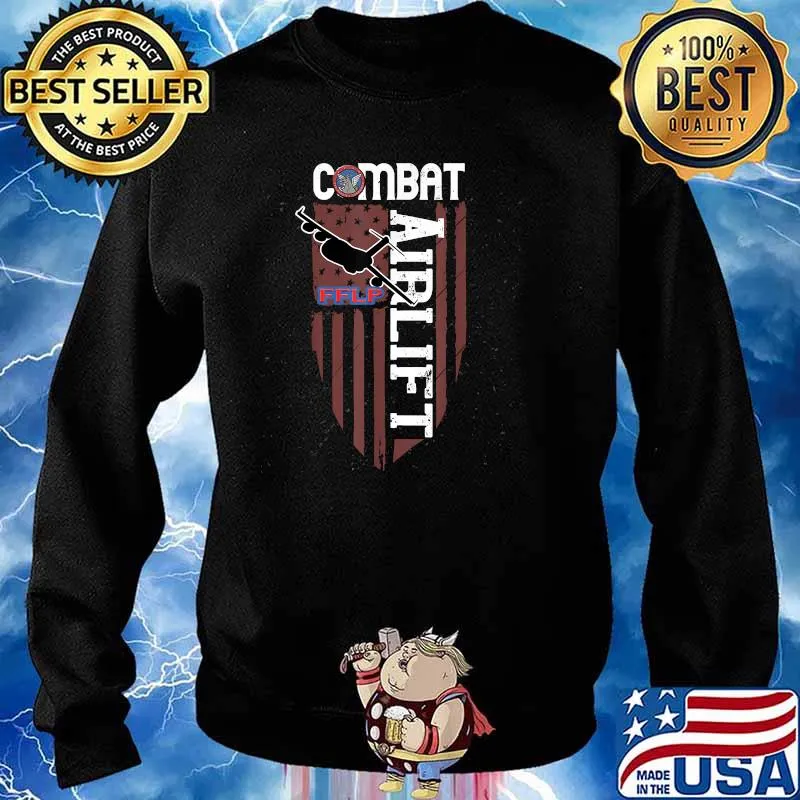 Globemaster III Combat Airlift Airplane American flag Sweater