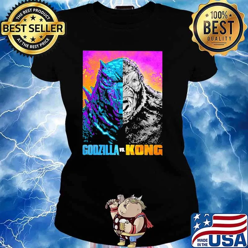Godzilla Vs Kong Team Big Fan Shirt Ladies tee