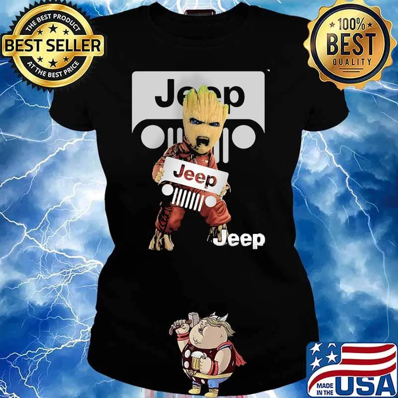 Groot With Symbol Jeep Shirt Ladies tee