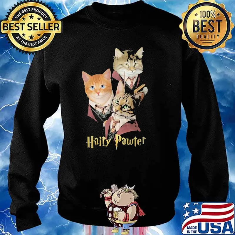Hairy Pawter With Cats Shirt Sweater
