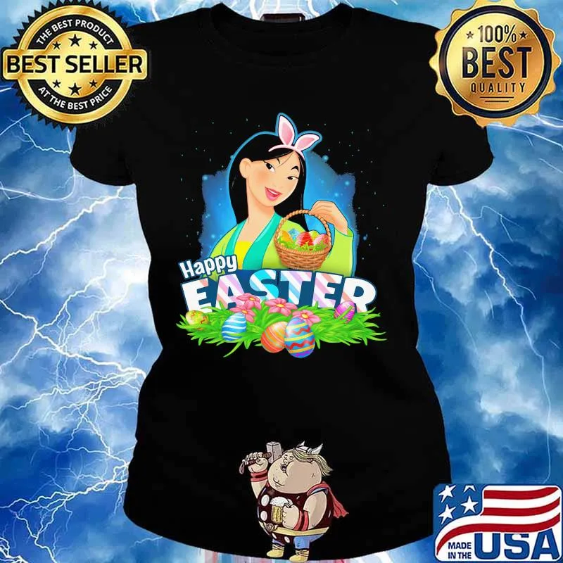 Happy Easter Day Egg Mulan Ladies Disney Shirt Ladies tee