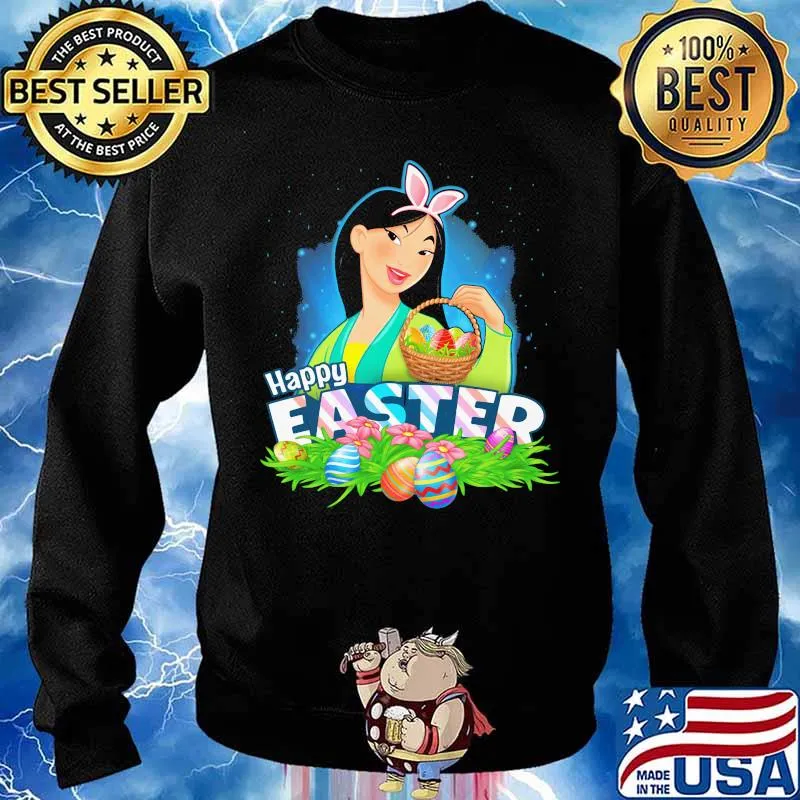 Happy Easter Day Egg Mulan Ladies Disney Shirt Sweater