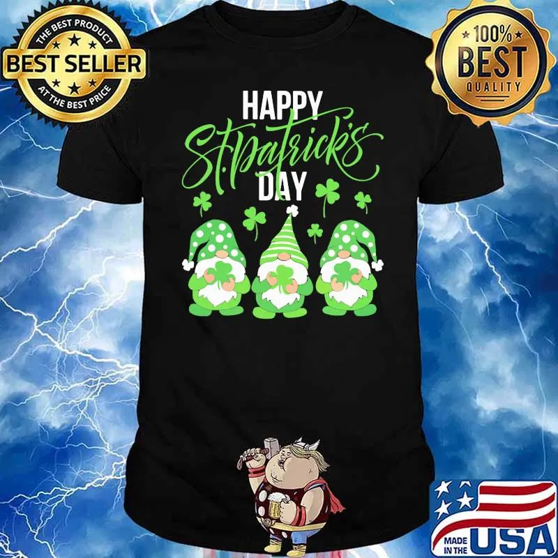 Happy St Patricks Day Lucky Three Gnome Shirt