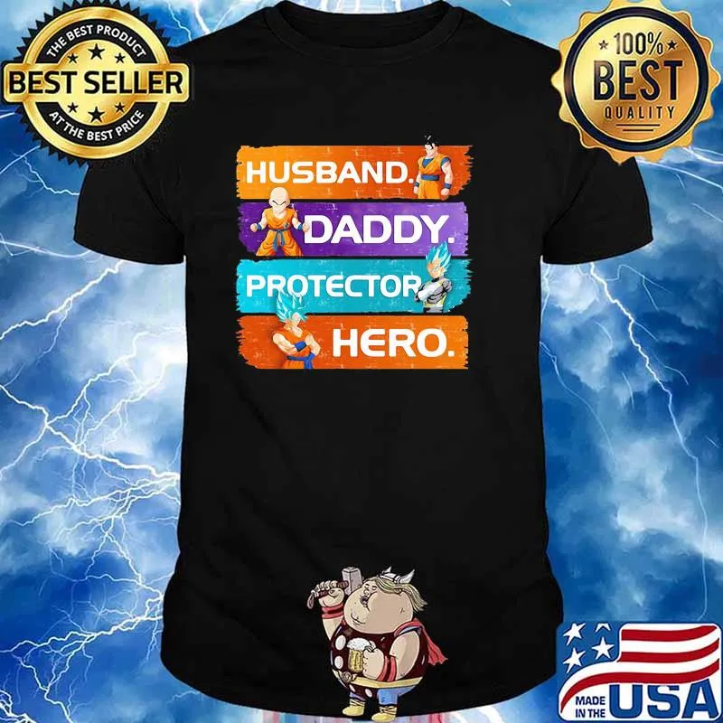 Husband Son Gohan Daddy Protector Hero Son Goku Dragon Ball Shirt
