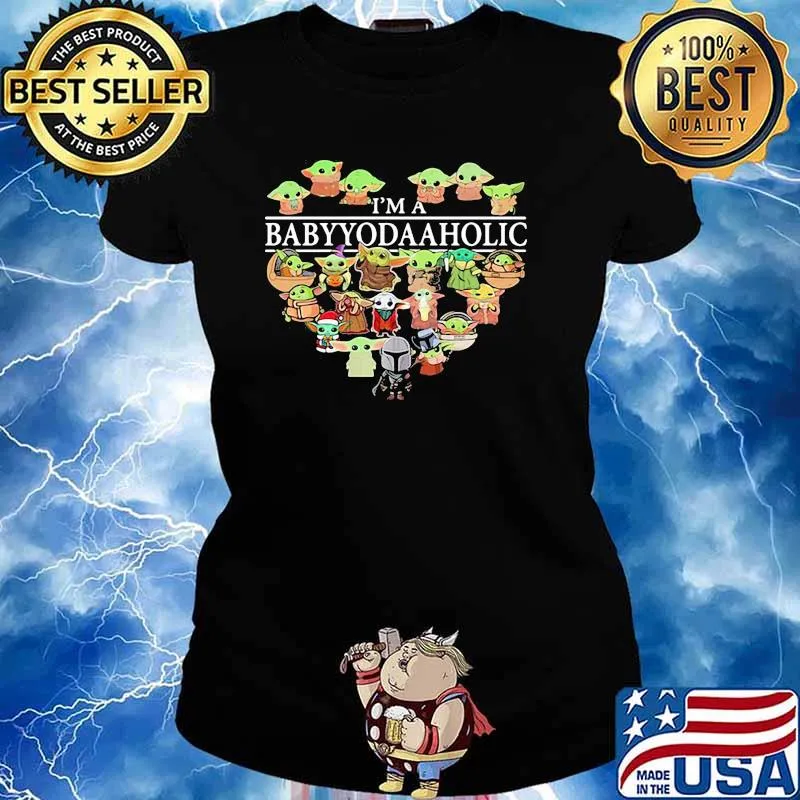 I Am A Baby Yoda Aholic Heart Lover Star Wars Shirt Ladies tee