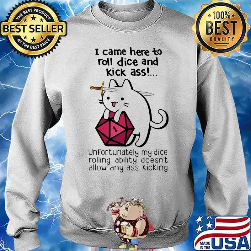 I Came Here To Roll Dice And Kick Ass Unfortunately My Dice Rolling Ability Doesn't Allow Any Ass Kicking Shirt Sweater