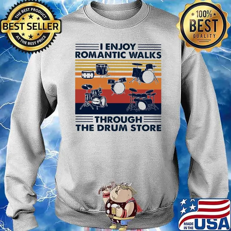I enjoy romantic walks through the drum store vintage Sweater