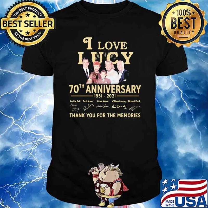 I Love Lucky 70th Anniversary Thank You For The Memories Shirt