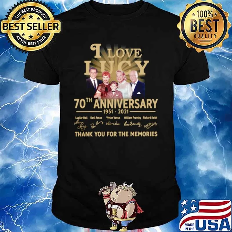 I Love Lucy 30th anniversary 1951 2021 thank you for the memories signatures shirt