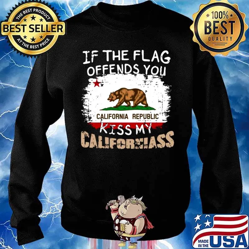 If The Flag Offends You California Republic Kiss My Californiass Sweater