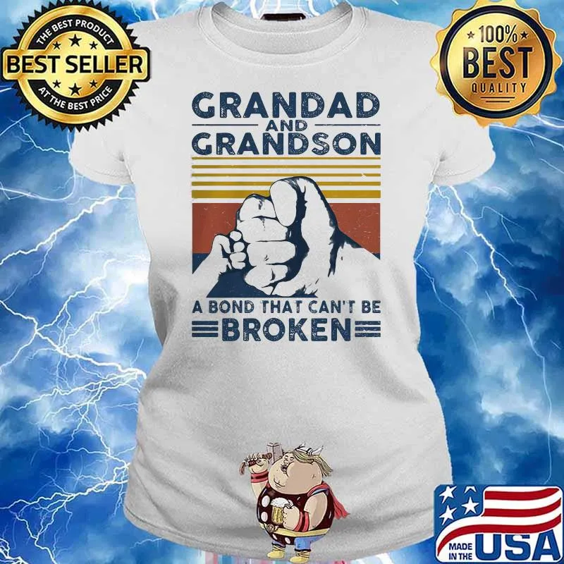 Impressive Grandad And Grandson A Bond That Can’t Be Broken Vintage Shirt Ladies tee