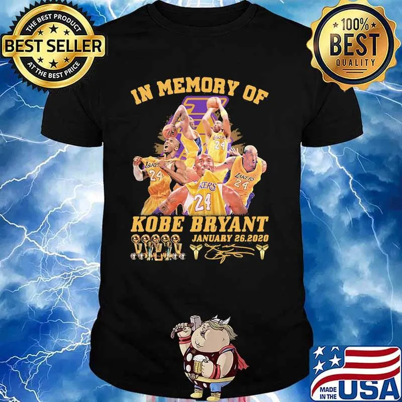 In Memory Of Kobe Bryant Legend Never Die Signature Shirt