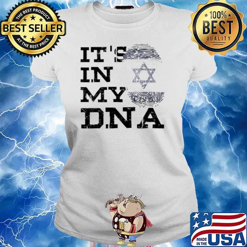 It’s In My Dna Israeli I Love Israel Flag Jewish Shirt Ladies tee