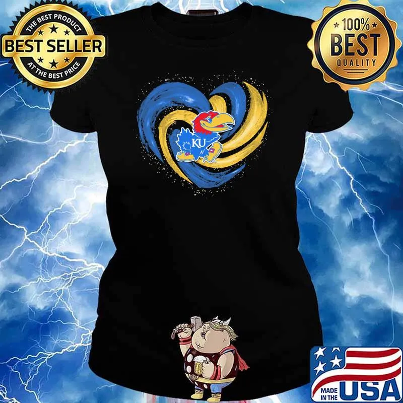 Kansas Jayhawks KU Baseketball Shirt Ladies tee