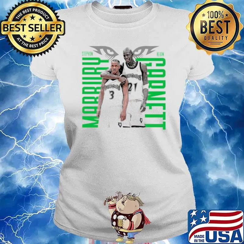 Kevin Garnett and Stephon Marbury Minnesota Timberwolves Ladies tee