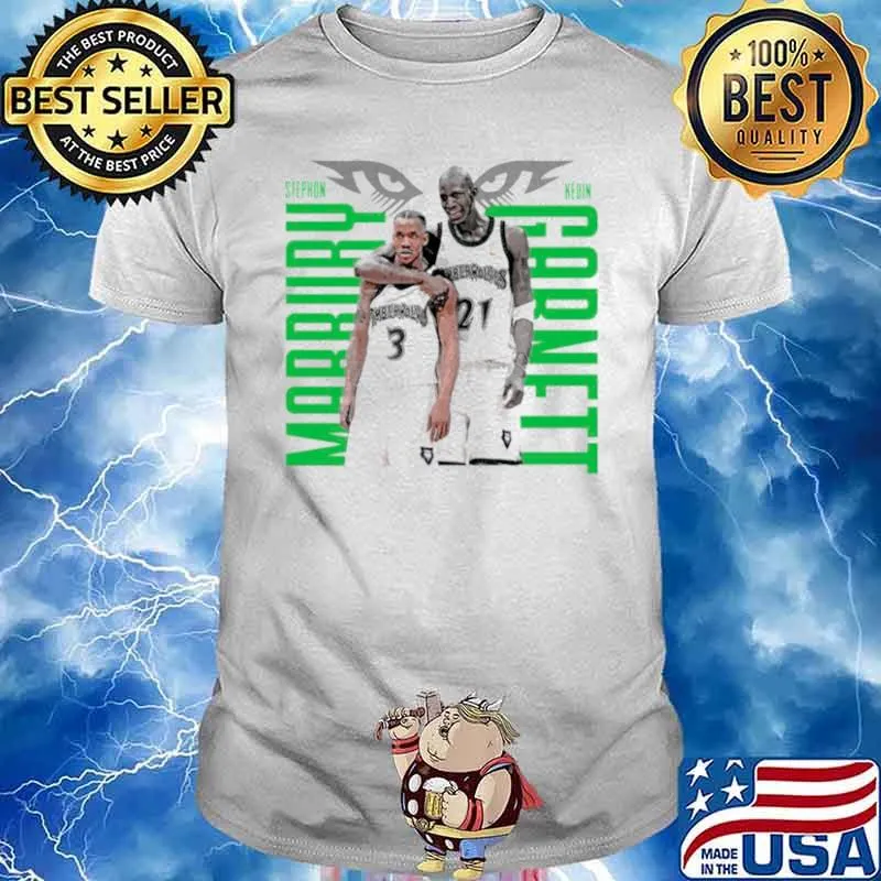 Kevin Garnett and Stephon Marbury Minnesota Timberwolves shirt