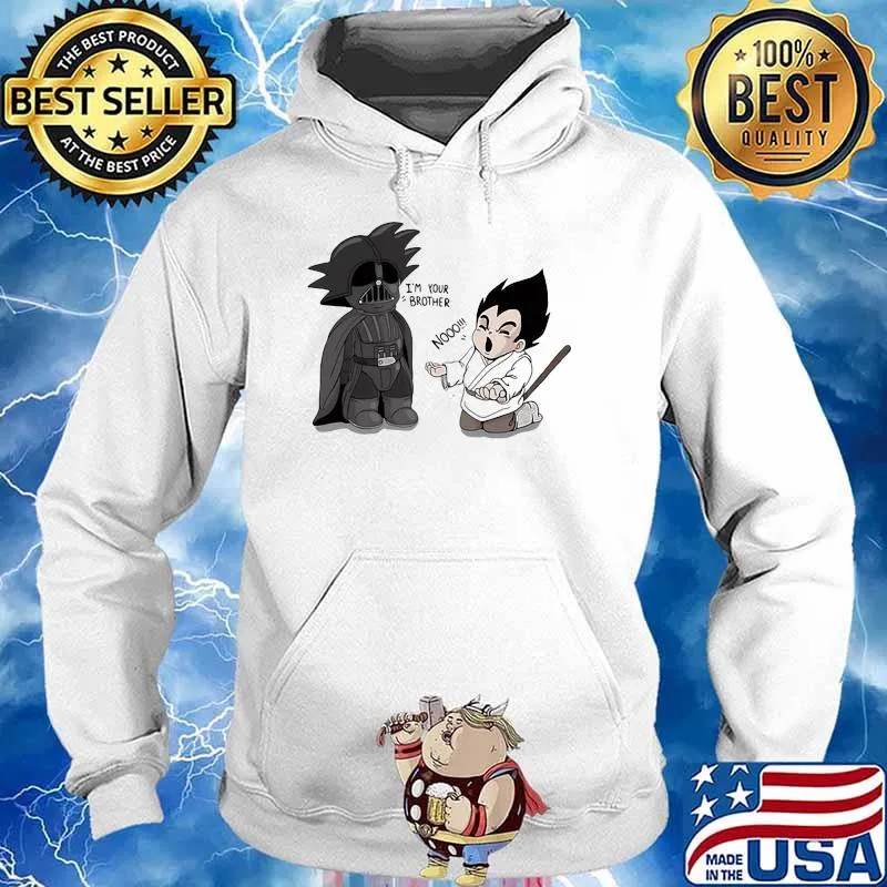 Kid Goku From Dragon Ball Battles Against Darth Vader From Star Wars Shirt Hoodie