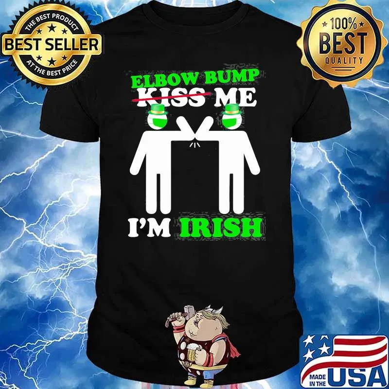 Kiss Elbow Bump Me I’m Irish Mask 2021 St Patrick’s Day Shirt