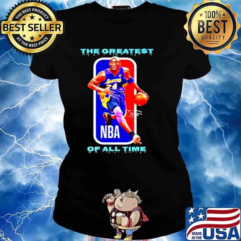 Kobe Bryant the greatest of all time NBA signatures Ladies tee