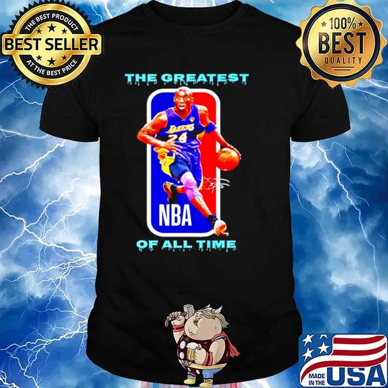 Kobe Bryant the greatest of all time NBA signatures shirt