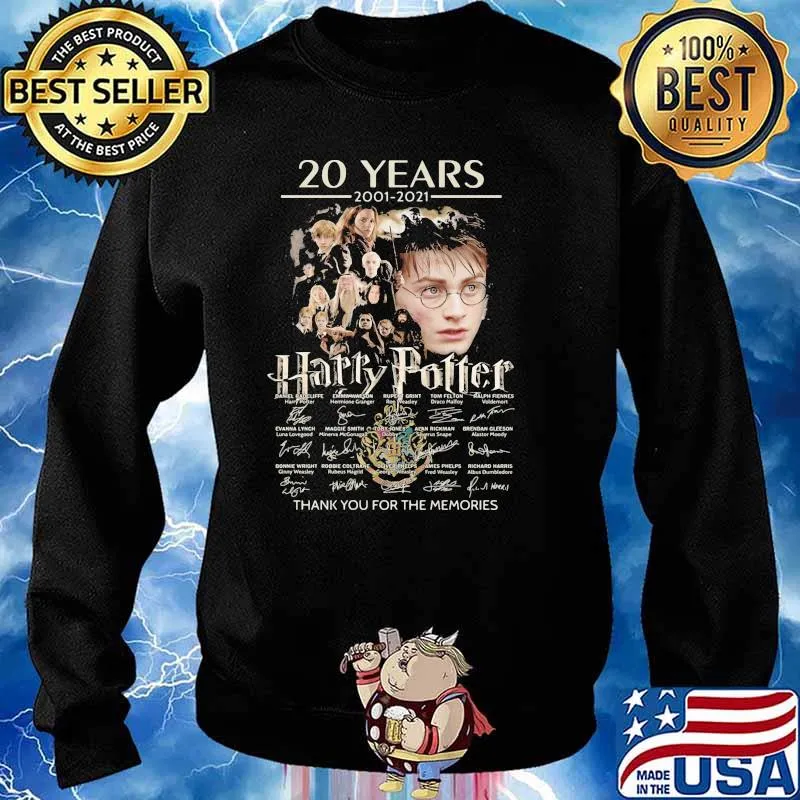 20 Years 2001 2021 Harry Potter Thank You For The Memories Signature Shirt Sweater