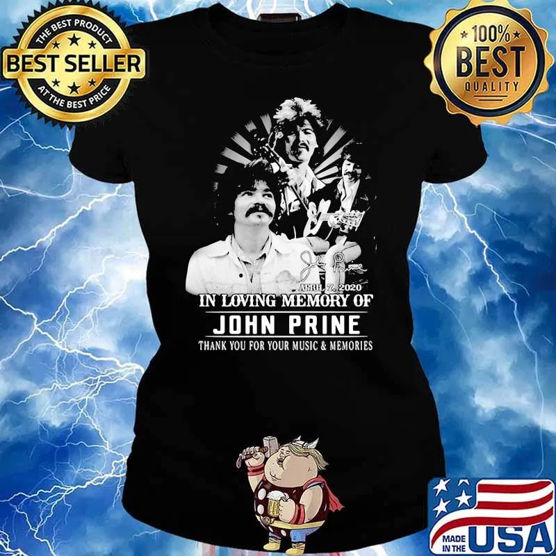 Legend John Prine In Loving Memory Thank You For Your Music And Memories Signature Shirt Ladies tee