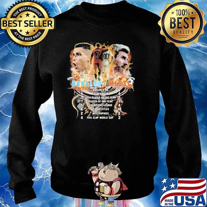 Legend Ronaldo Vs Messi Soccer Signature Shirt Sweater