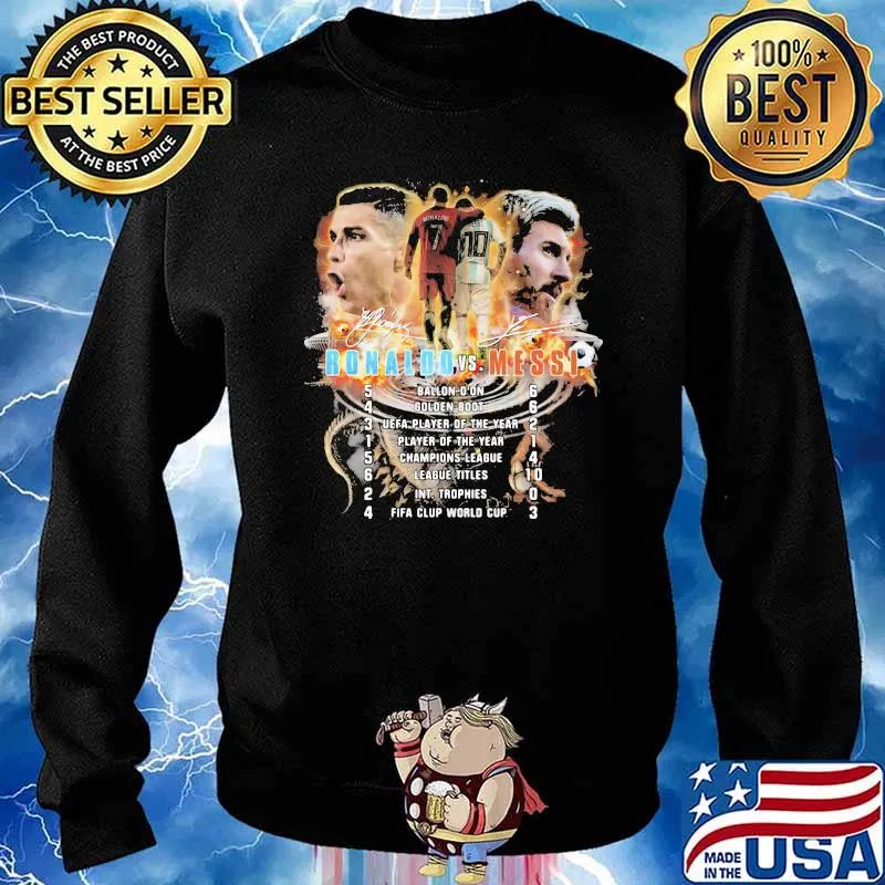 Legends Football Messi And Ronaldo Signature Shirt Sweater